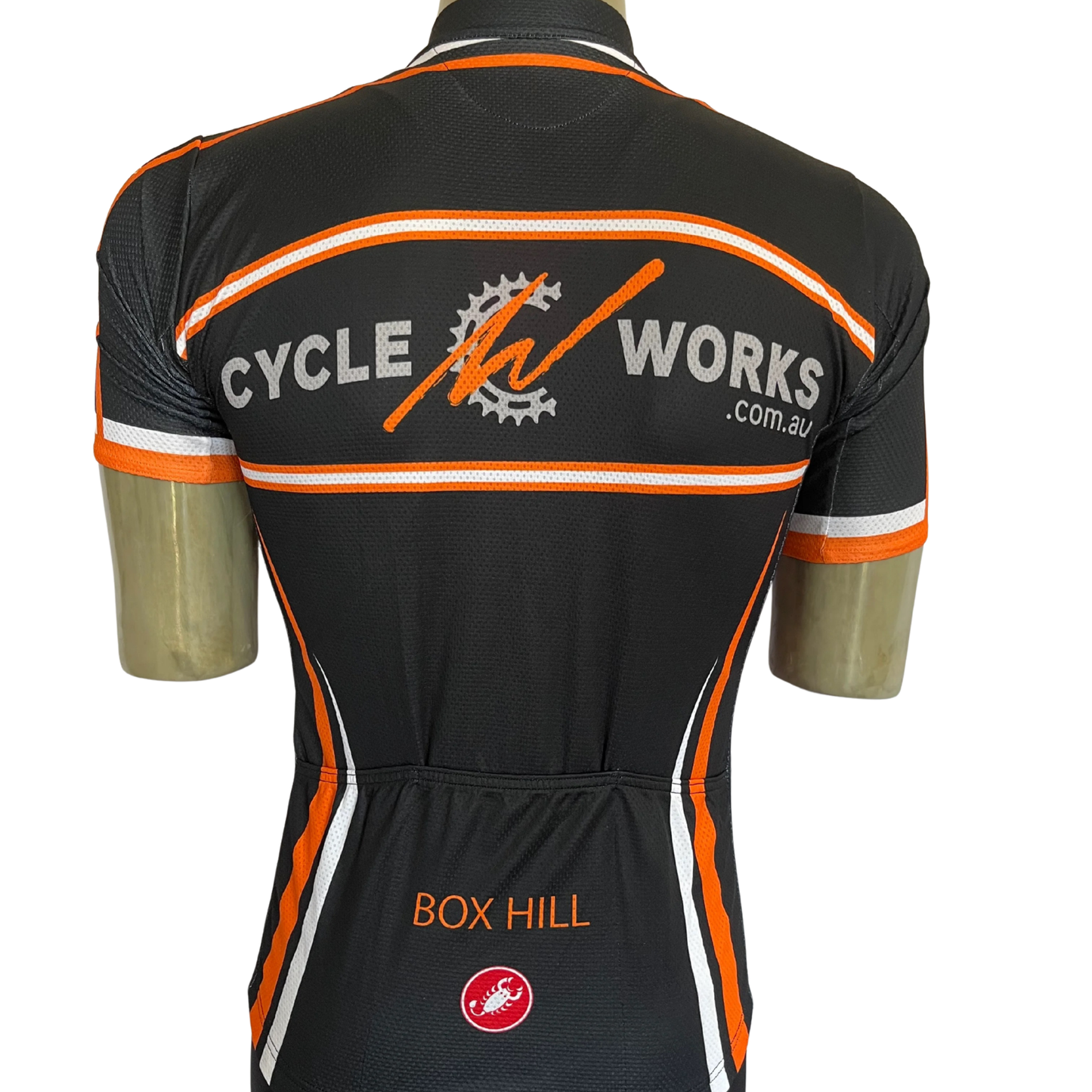 Castelli Custom Cycle Works full zip jersey black/orange
