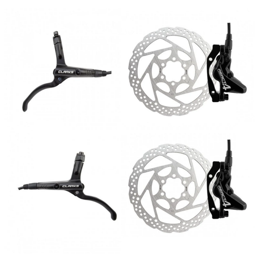 CLARKS REACT 4 HYDRAULIC DISC BRAKE SET - FRONT + REAR