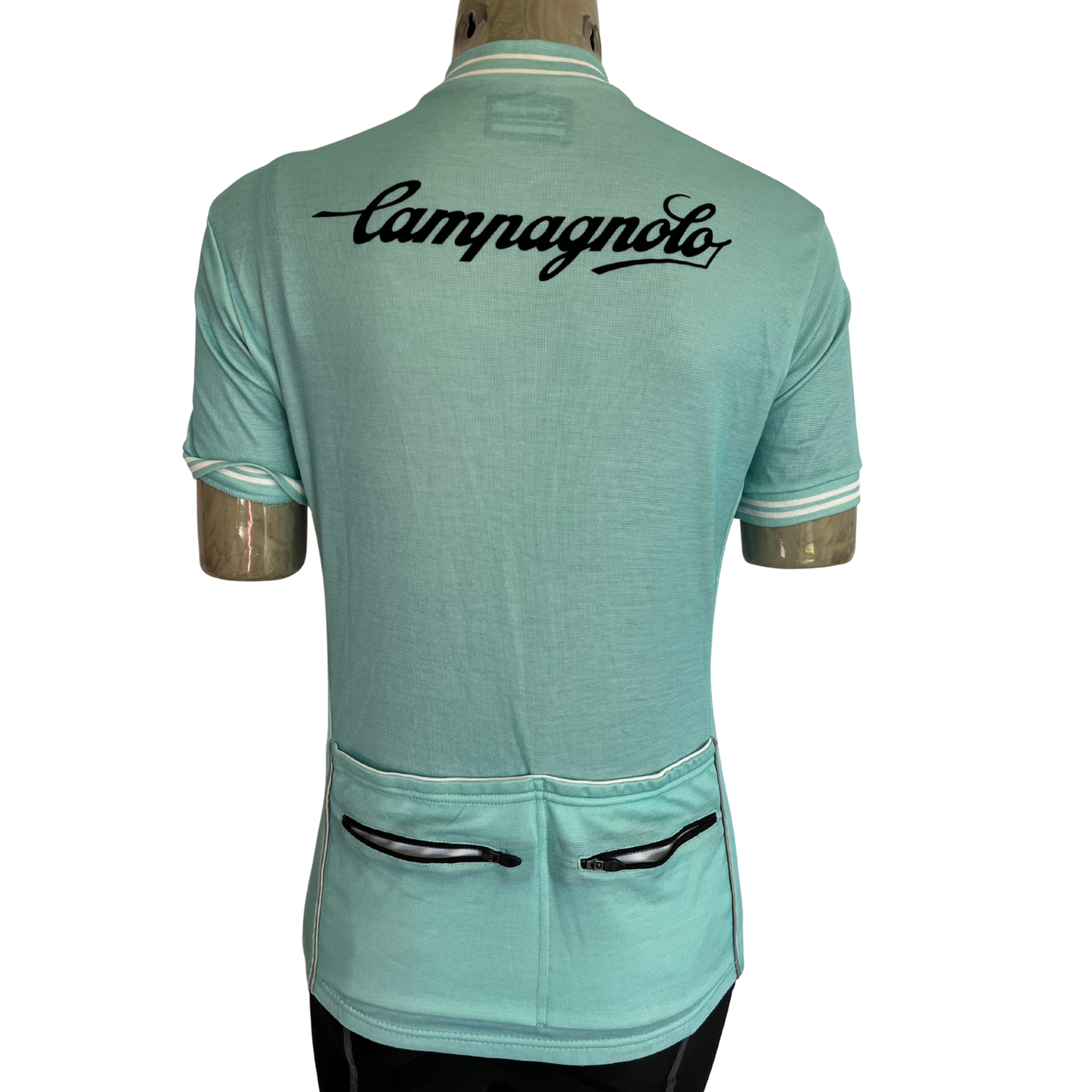 Campagnolo Heritage Flocked Logo 1/4 zip jersey sky blue