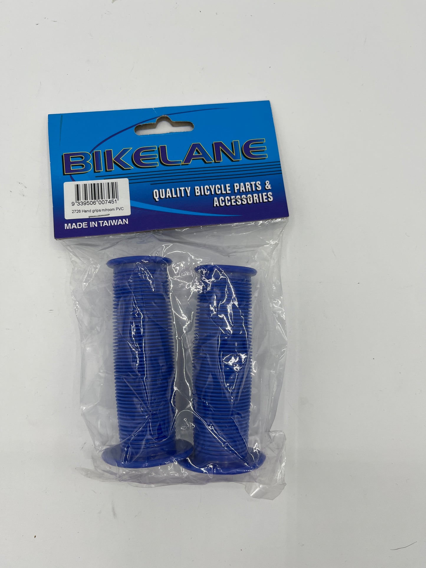BIKELANE HAND GRIPS MUSHROOM BLUE 16”