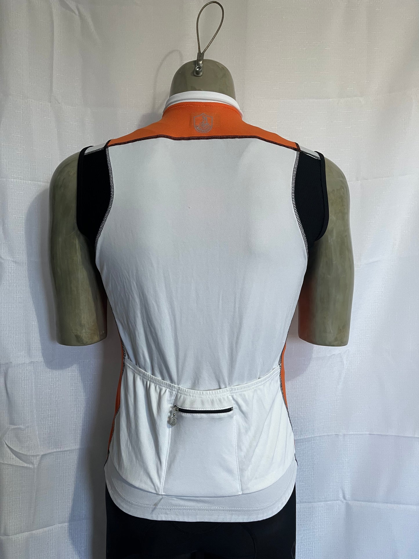 Campagnolo Raytech sleeveless full zip jersey orange/white