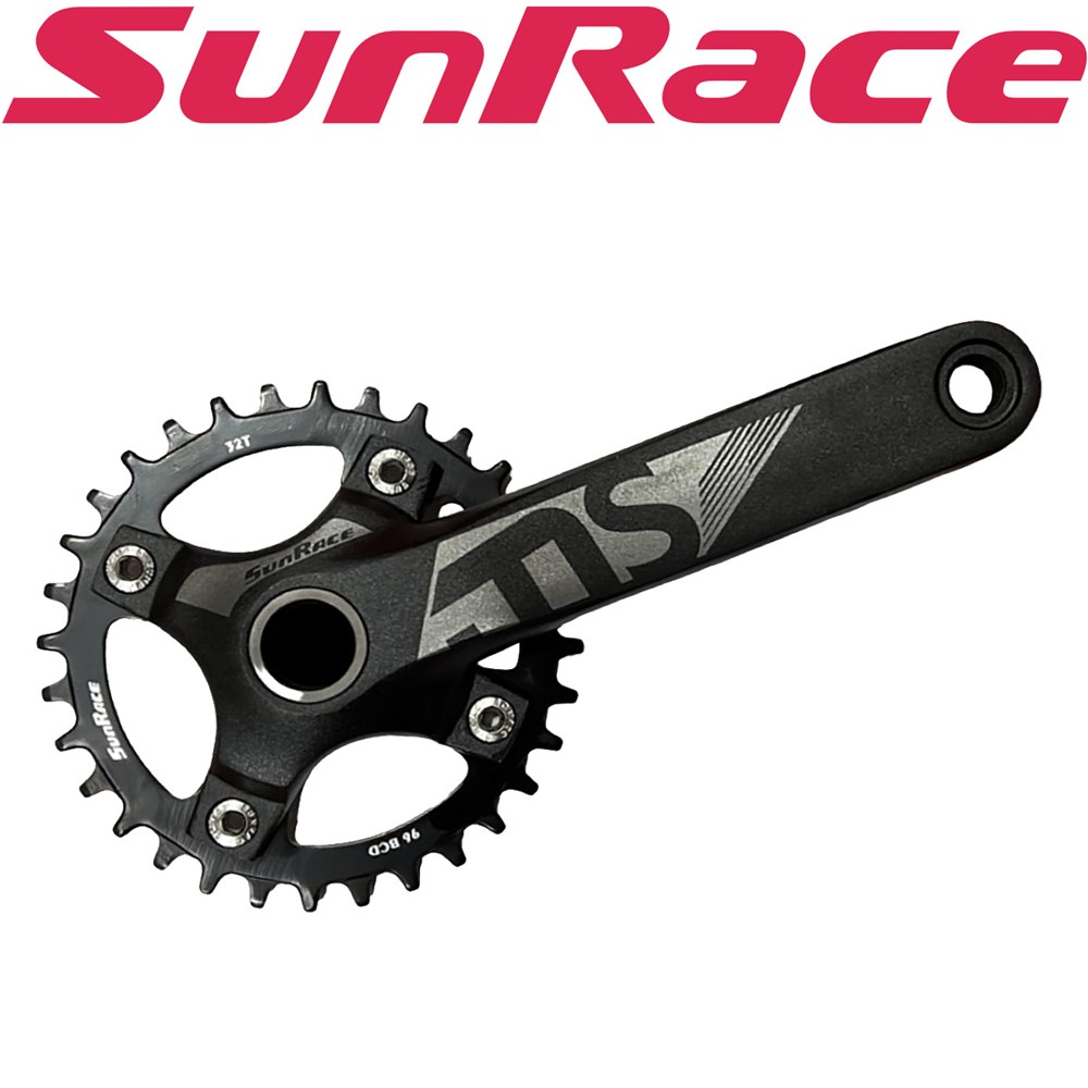 SUNRACE CRANKSET 34T x 175mm BLACK FCM30V