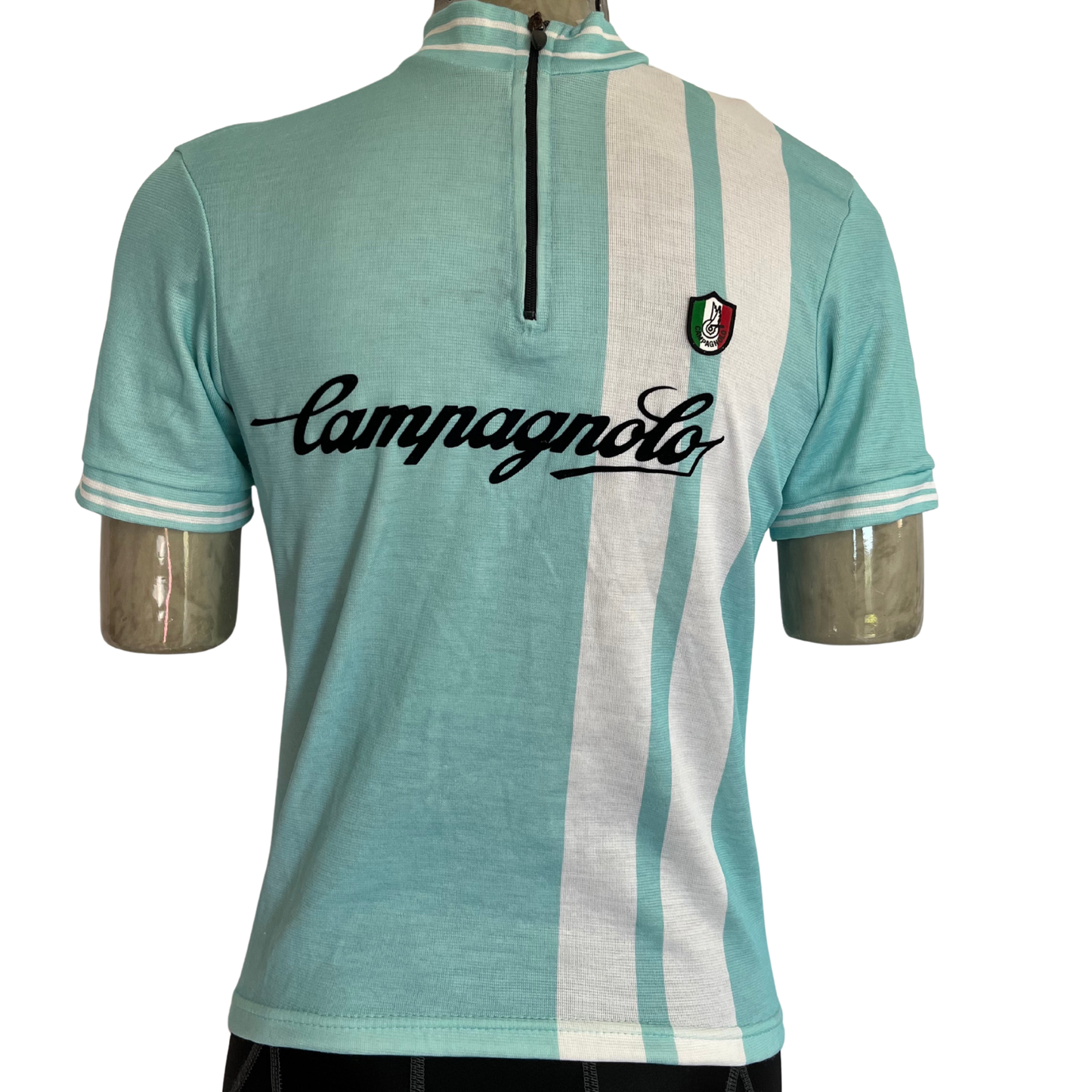 Campagnolo Heritage Flocked Logo 1/4 zip jersey sky blue