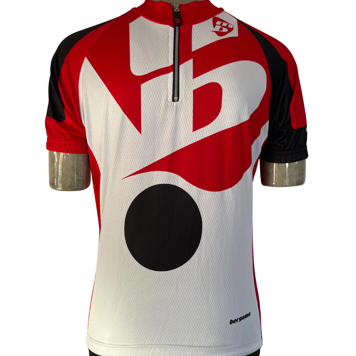 Bergamo SS 1/4 zip jersey red/white
