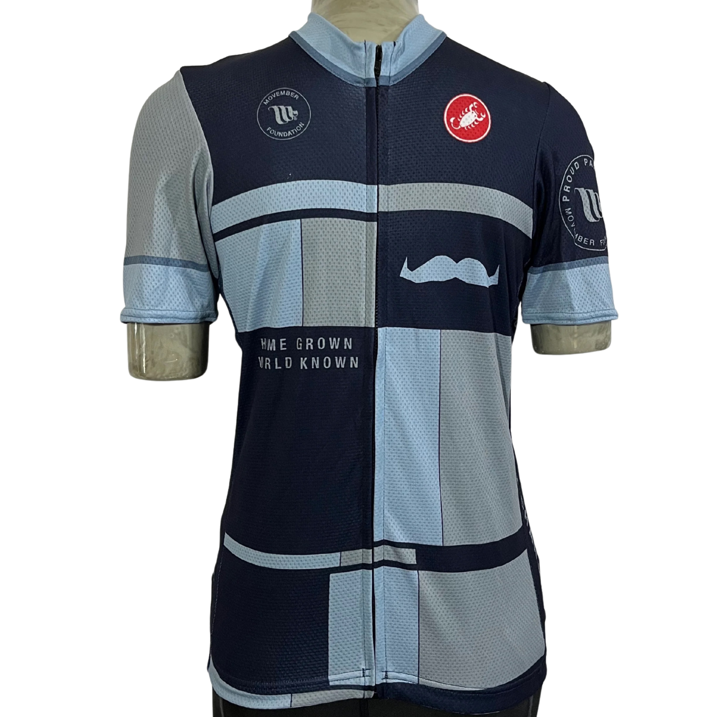 Castelli Movember Team Full Zip Jersey Blue