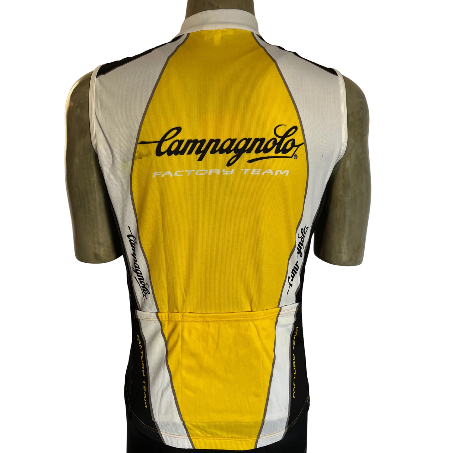 Campagnolo Factory Team sleeveless 1/4 zip jersey yellow