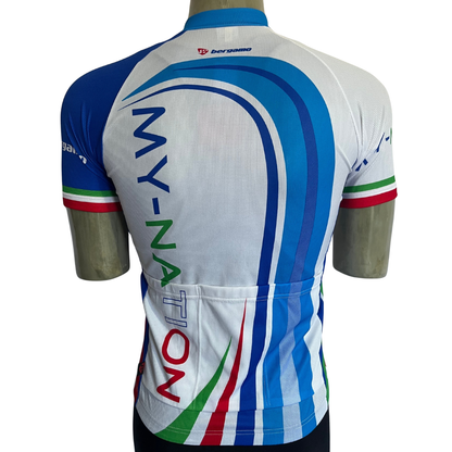 Bergamo My-Nation full zip jersey white/blue