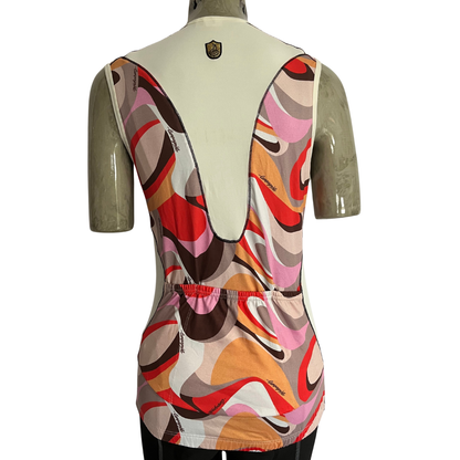Campagnolo sleeveless half zip women’s jersey ethnic swirl