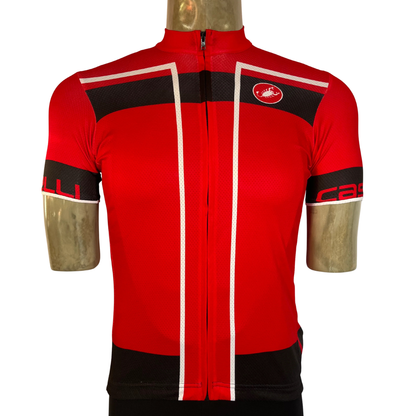 Castelli Velocissimo full zip jersey red
