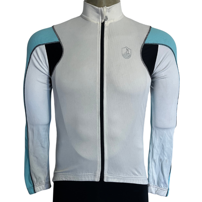 Campagnolo Raytech Wind Protection long sleeve full zip jersey white/blue