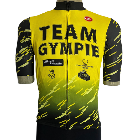 Castelli Team Gympie full zip jersey yellow/black