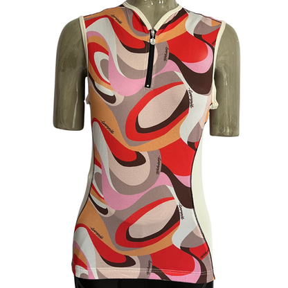 Campagnolo sleeveless half zip women’s jersey ethnic swirl