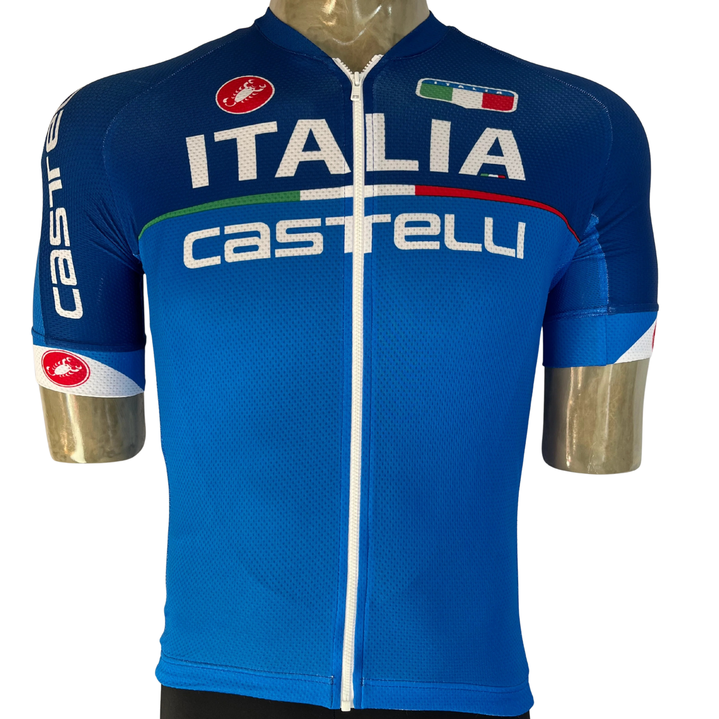Castelli Italia 14 Volo full zip jersey blue