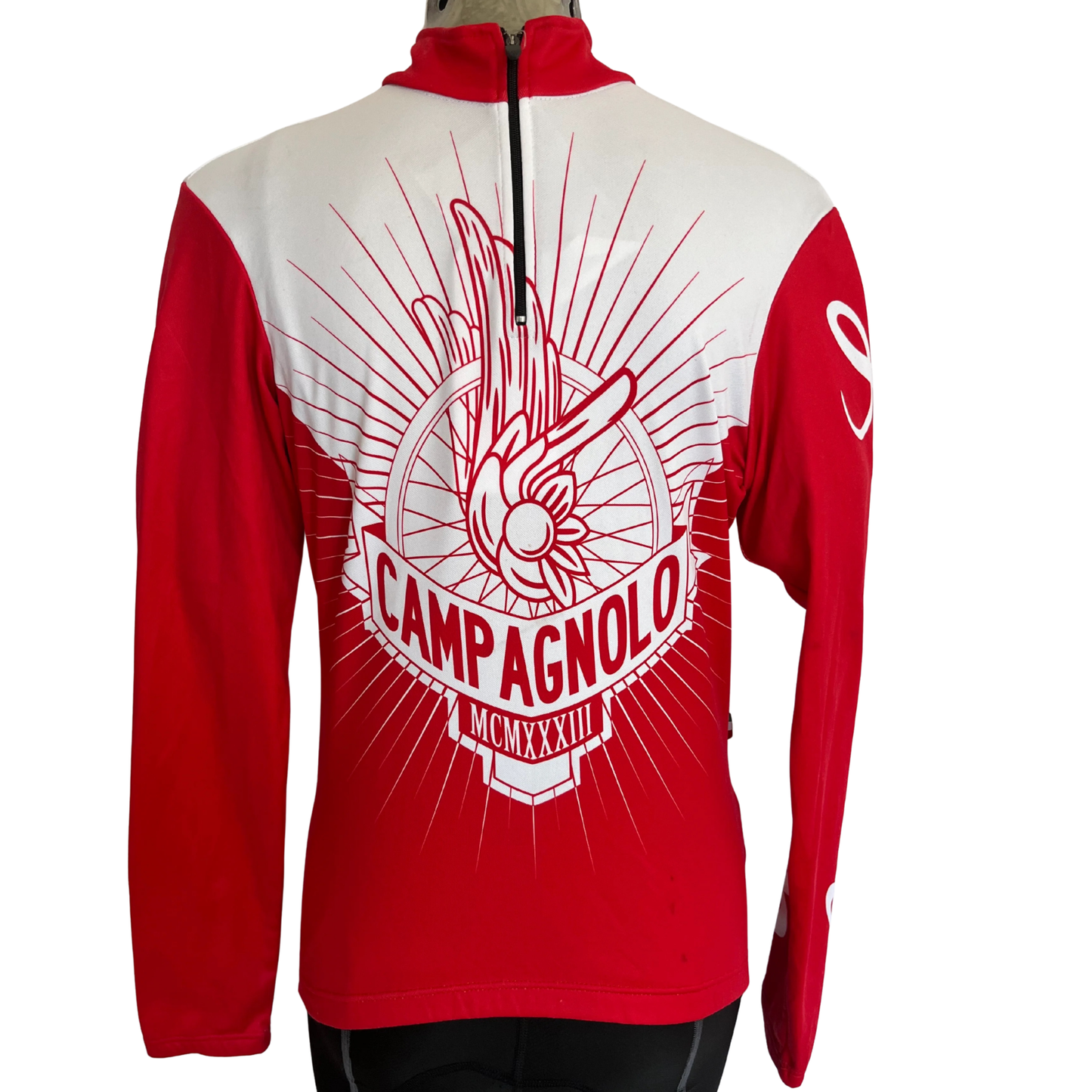Campagnolo Rising Wheel long sleeve 1/4 zip jersey red/white
