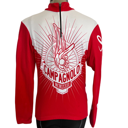 Campagnolo Rising Wheel long sleeve 1/4 zip jersey red/white