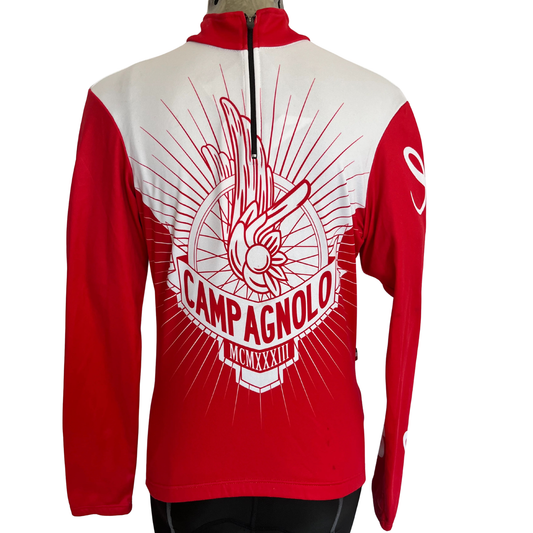 Campagnolo Rising Wheel long sleeve 1/4 zip jersey red/white