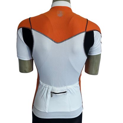 Campagnolo Raytech full zip jersey orange/white