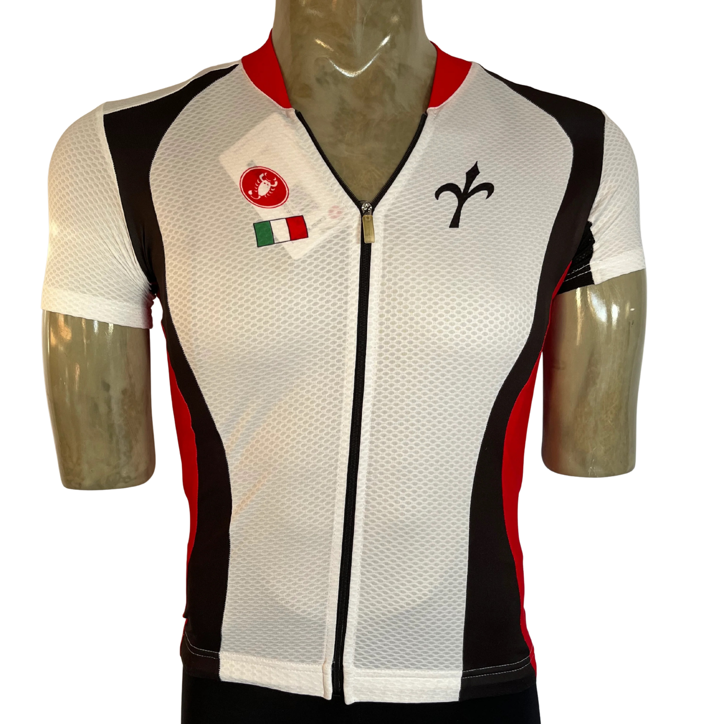 Castelli Podio Wilier full zip jersey white/red