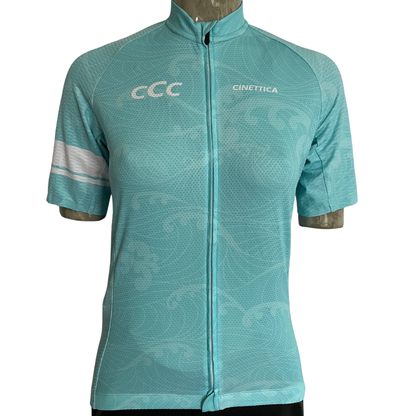 Cinettica full zip women’s jersey aqua