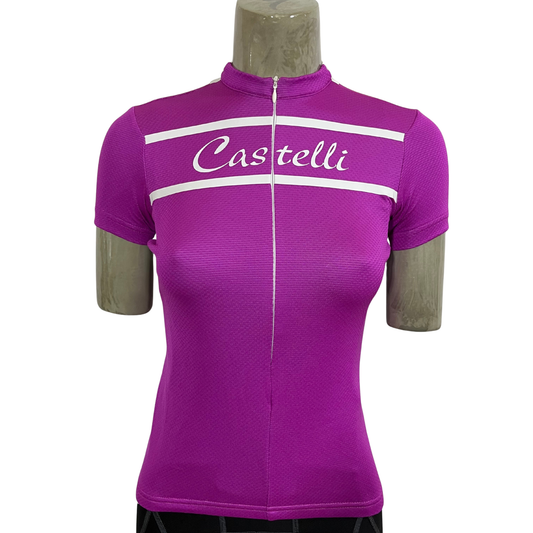 Castelli full zip women’s jersey purple