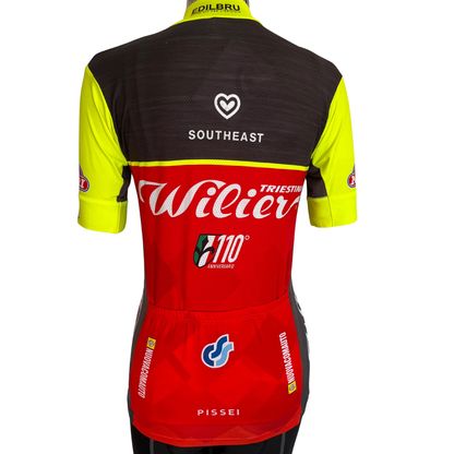 Pissei Wilier South East full zip jersey red/fluoro