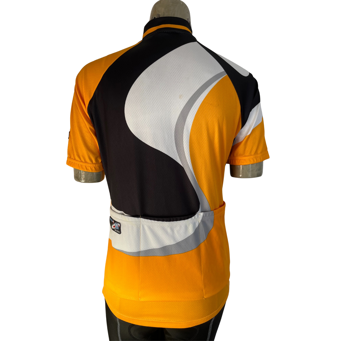 Santini Manila Stampata 1/2 zip jersey black yellow