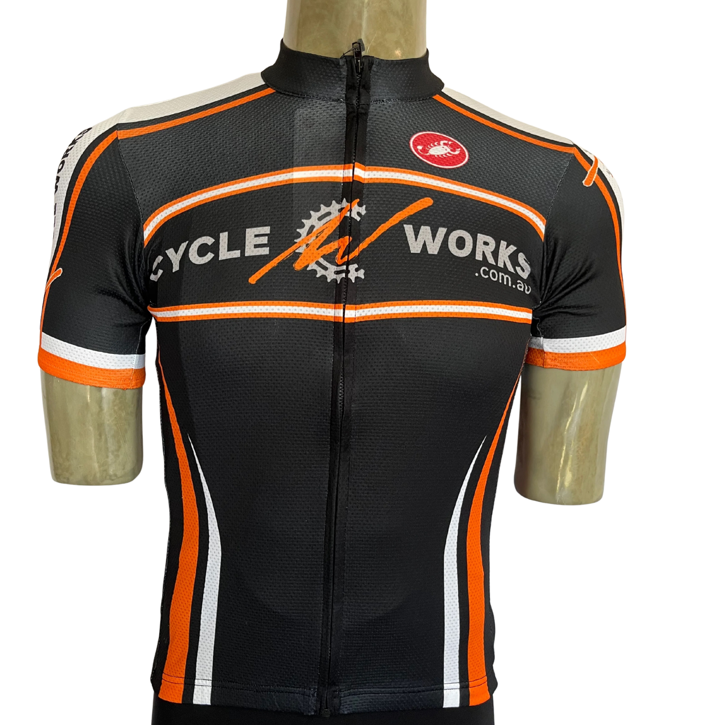 Castelli Custom Cycle Works full zip jersey black/orange
