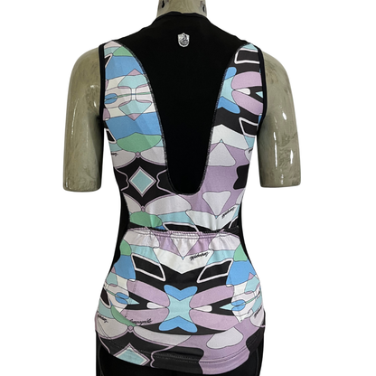 Campagnolo half zip sleeveless women’s jersey optical blue