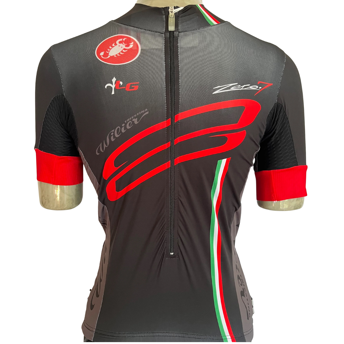 Castelli Triestina Wilier Zero7 3/4 zip jersey black