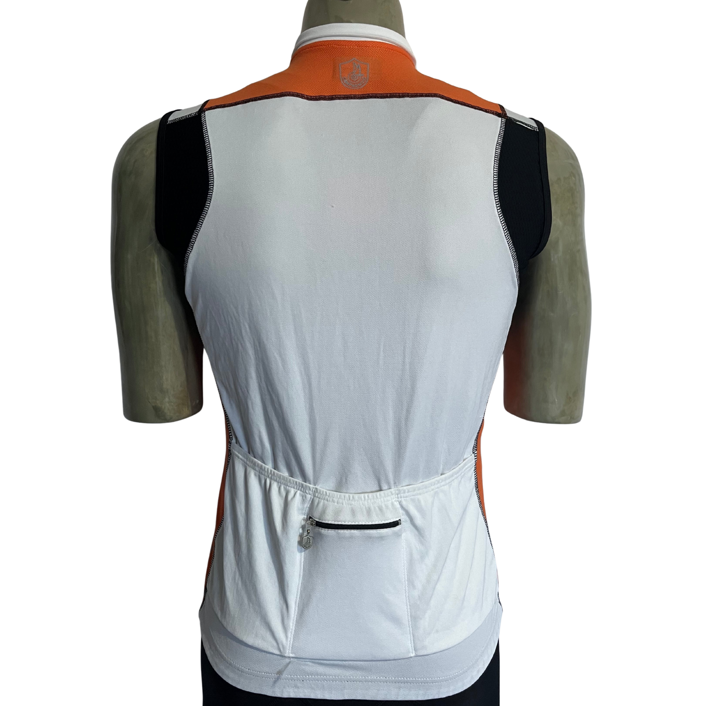 Campagnolo Raytech sleeveless full zip jersey orange/white