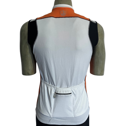 Campagnolo Raytech sleeveless full zip jersey orange/white
