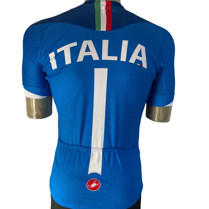 Castelli Italia 14 Volo full zip jersey blue