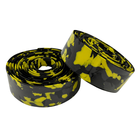 BBB RACE RIBBON HANDLEBAR TAPE - BLACK / YELLOW / GREY