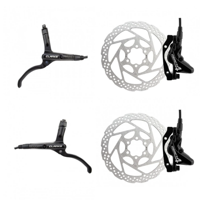 CLARKS REACT 4 HYDRAULIC DISC BRAKE SET - FRONT + REAR