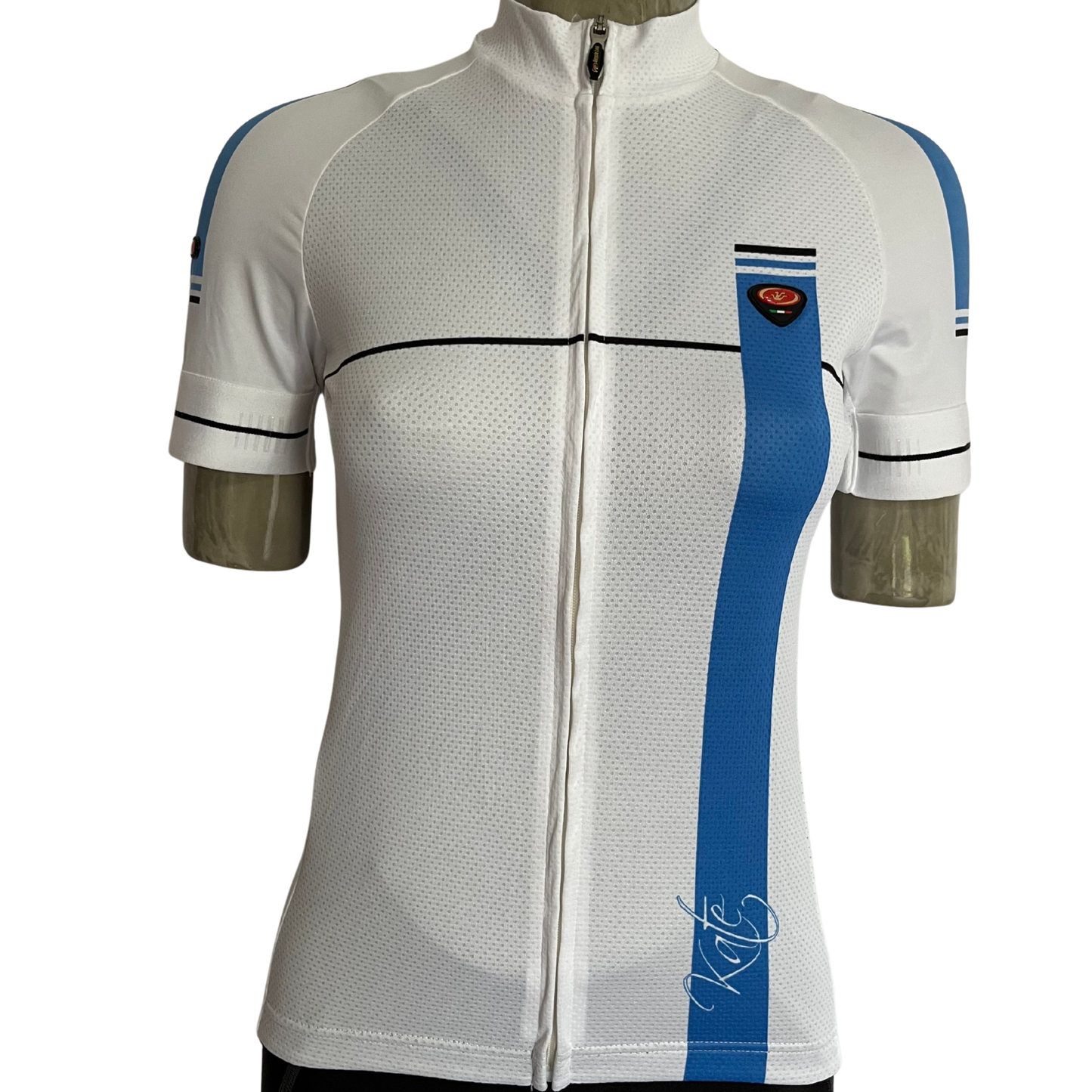 Bicycle Line Kate full zip women’s jersey white/blue/black