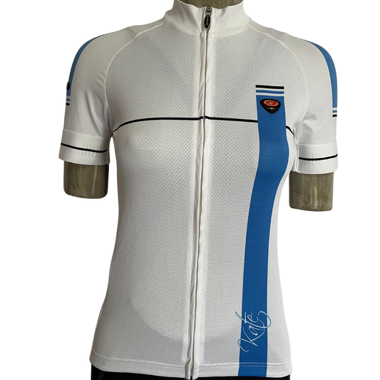 Bicycle Line Kate full zip women’s jersey white/blue/black
