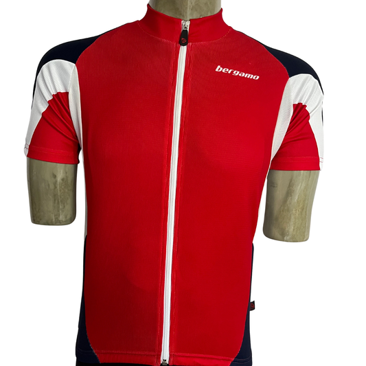 Bergamo Maglia full zip jersey red