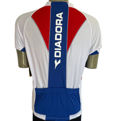 Diadora GDSM 1/2 zip jersey white/blue