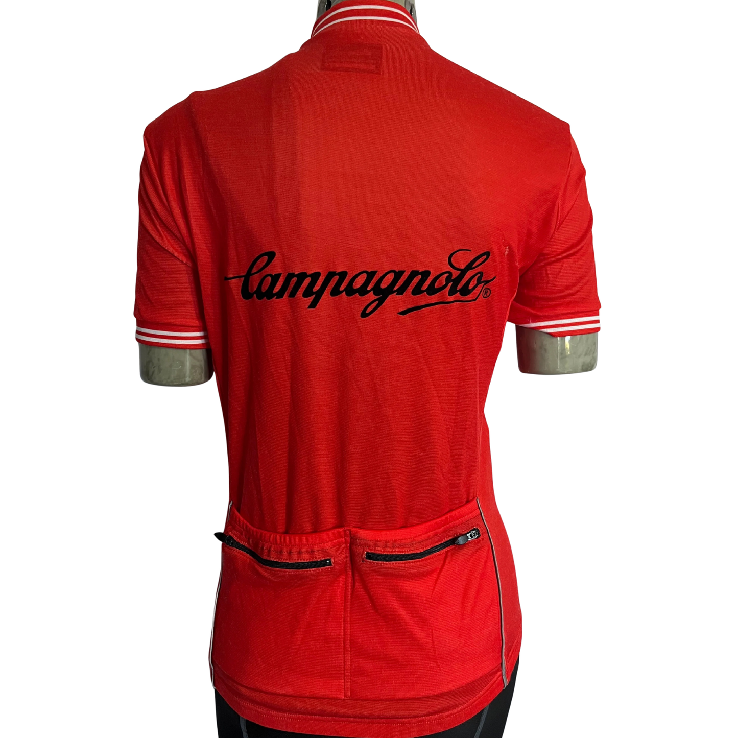 Campagnolo Heritage Flocked Logo half zip jersey red