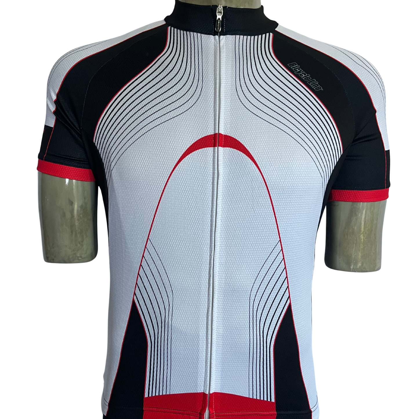 Bicycle Line Reattiva full zip jersey white/black/red