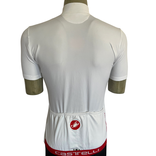 Castelli full zip jersey white/red
