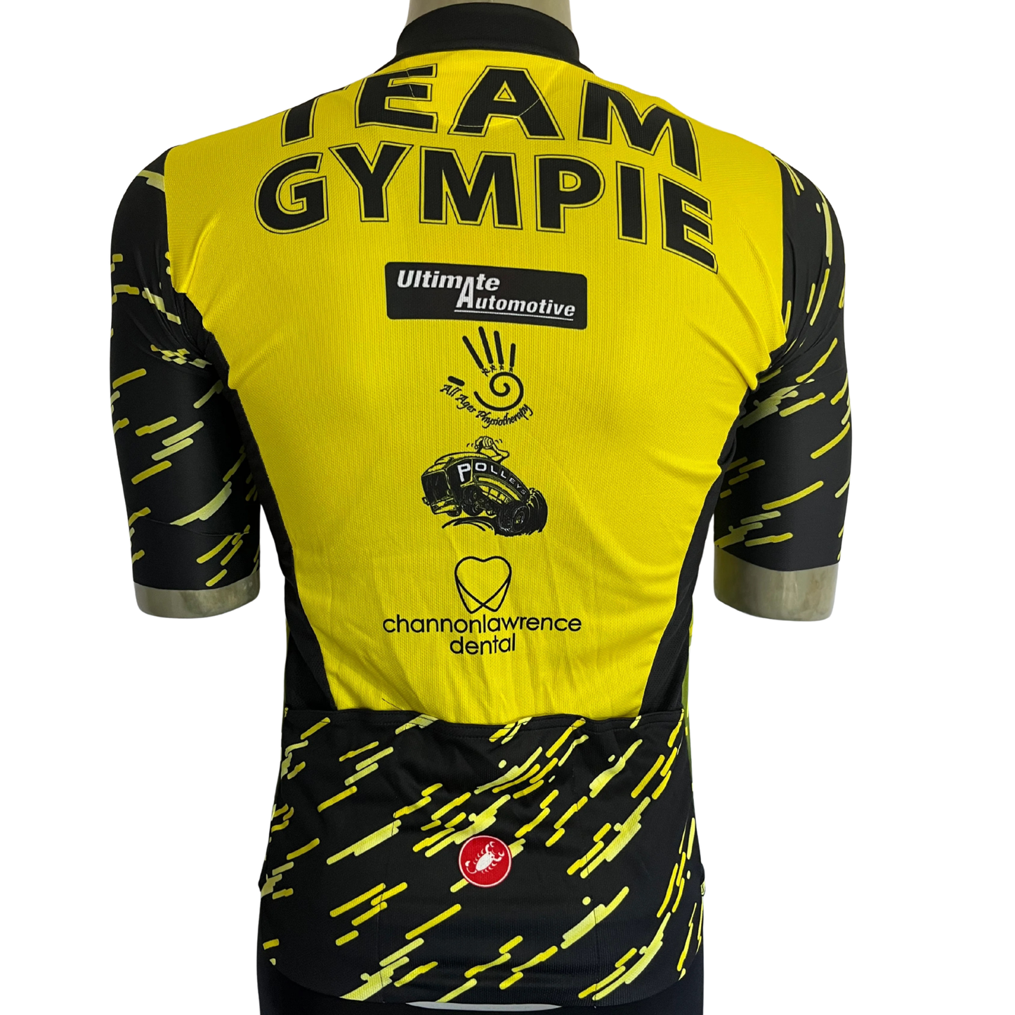 Castelli Team Gympie full zip jersey yellow/black