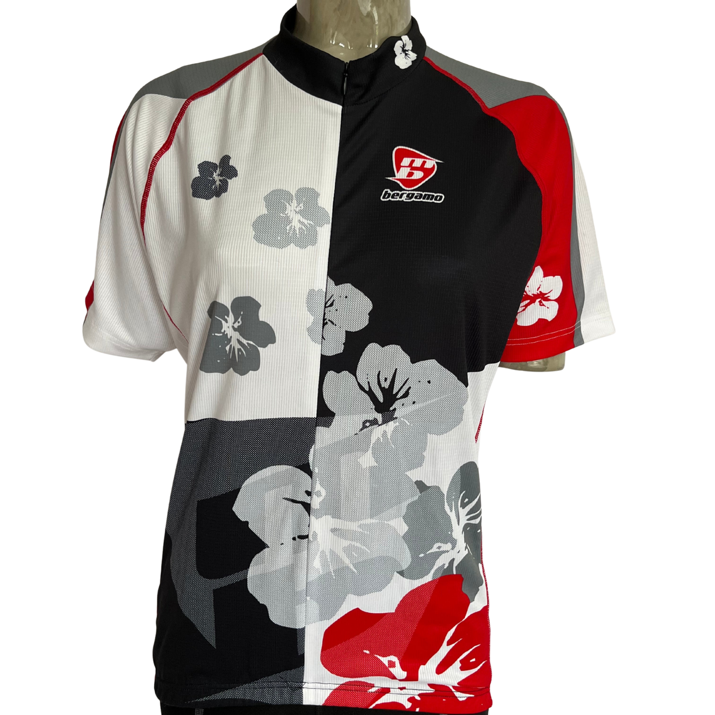 Bergamo Hawaii 3/4 zip women’s jersey black/white/red