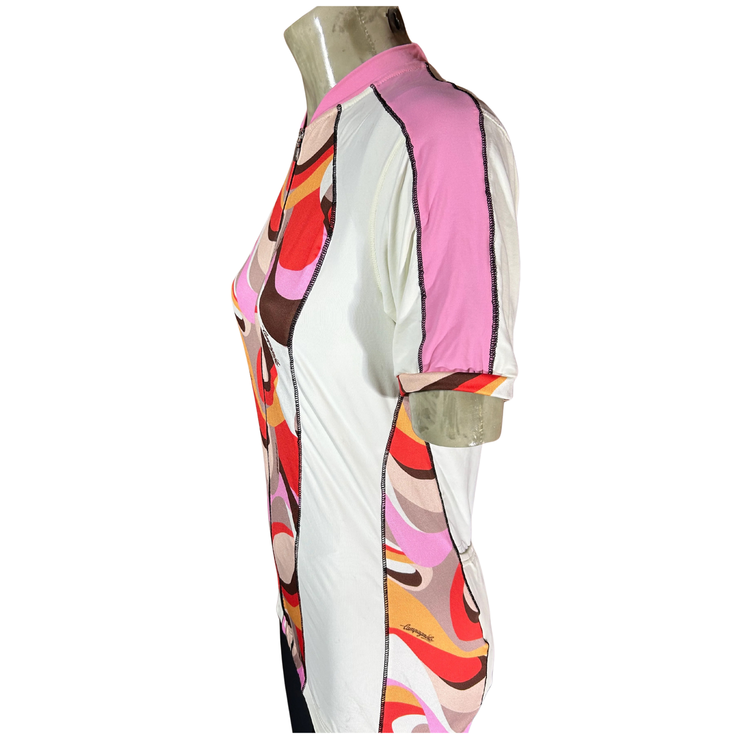 CAMPAGNOLO Ethnic Swirl Jersey Women's White / Pink SMALL