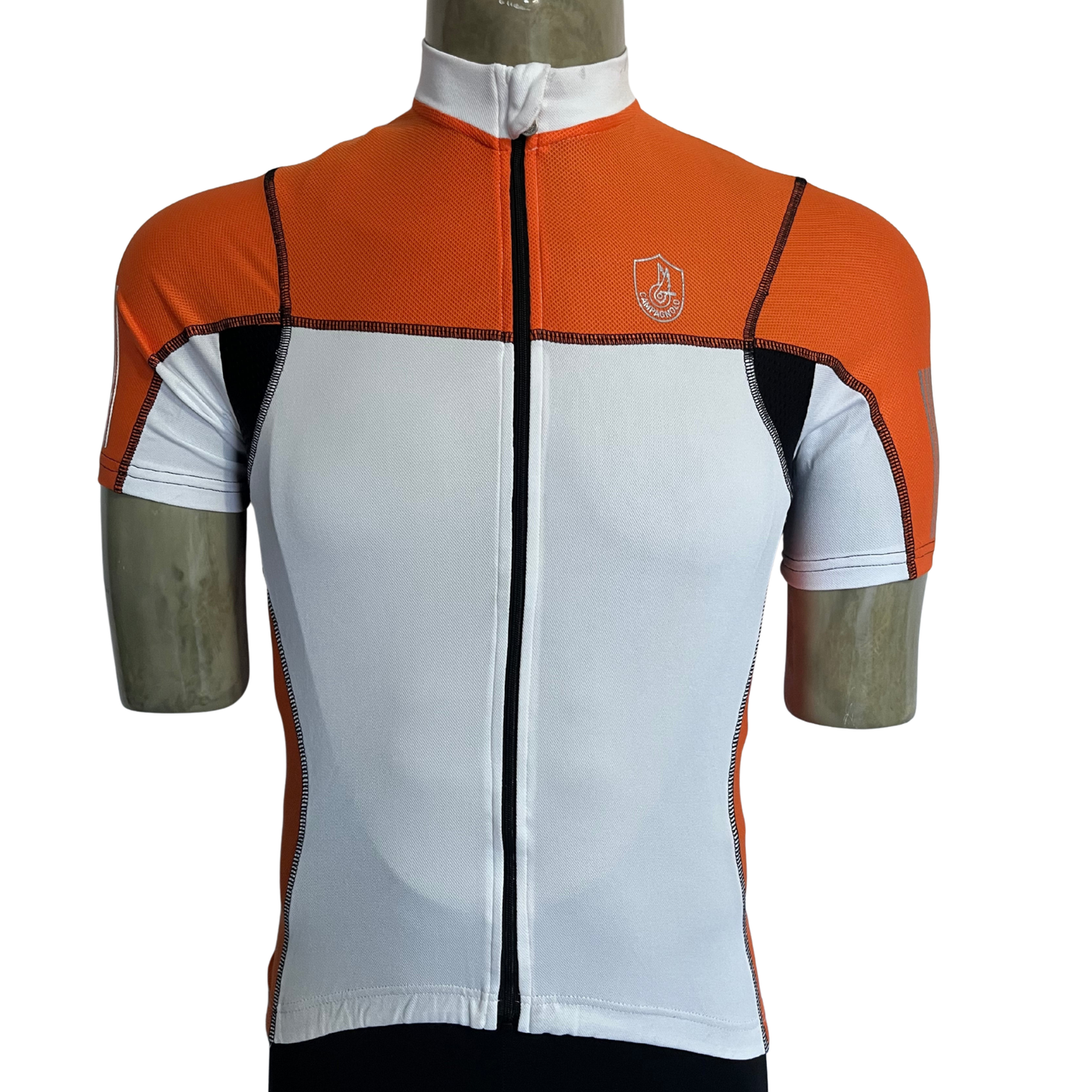 Campagnolo Raytech full zip jersey orange/white