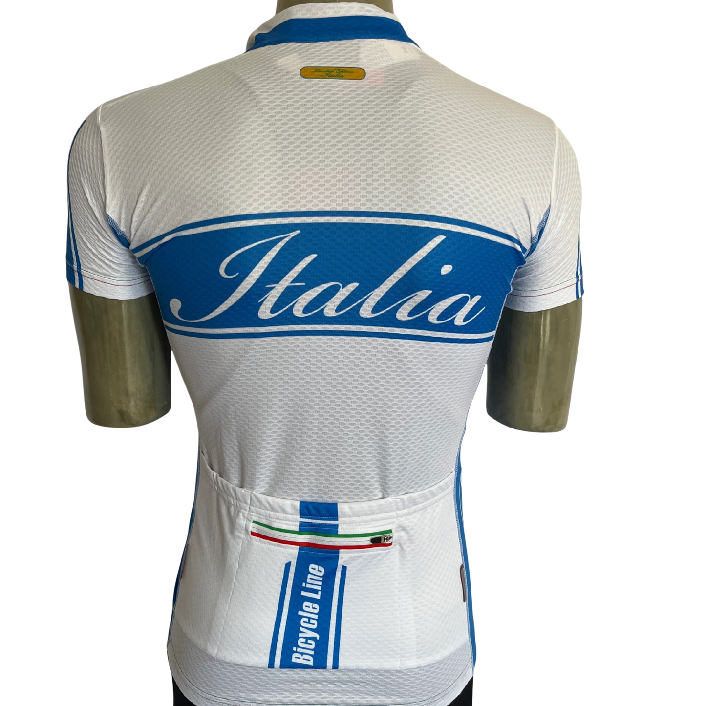 Bicycle Line Italia full zip jersey white/blue