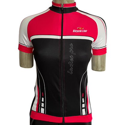 Bicycle Line Ladies Pro full zip women’s jersey pink/black