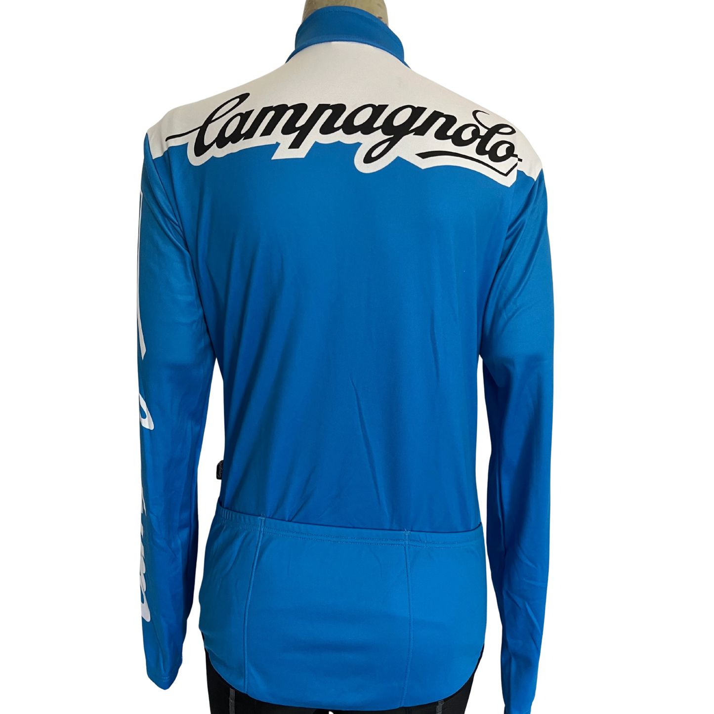 Campagnolo Rising Wheel long sleeve1/4 zip  jersey white/blue