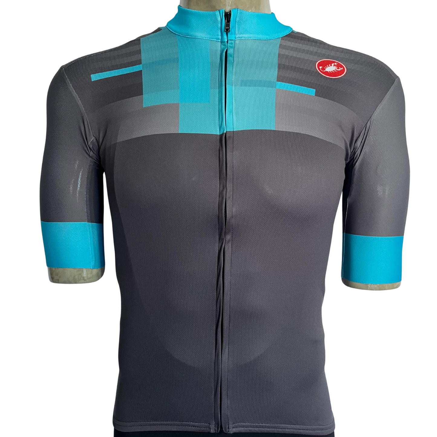 Castelli A Block full zip jersey grey/teal