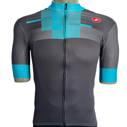 Castelli A Block full zip jersey grey/teal